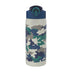 Zak Designs Water Bottle for Travel and At Home, 19 oz Vacuum Insulated Stainless Steel with Locking Spout Cover, Built-In Carrying Loop, Leak-Proof Design (Camo) Camo