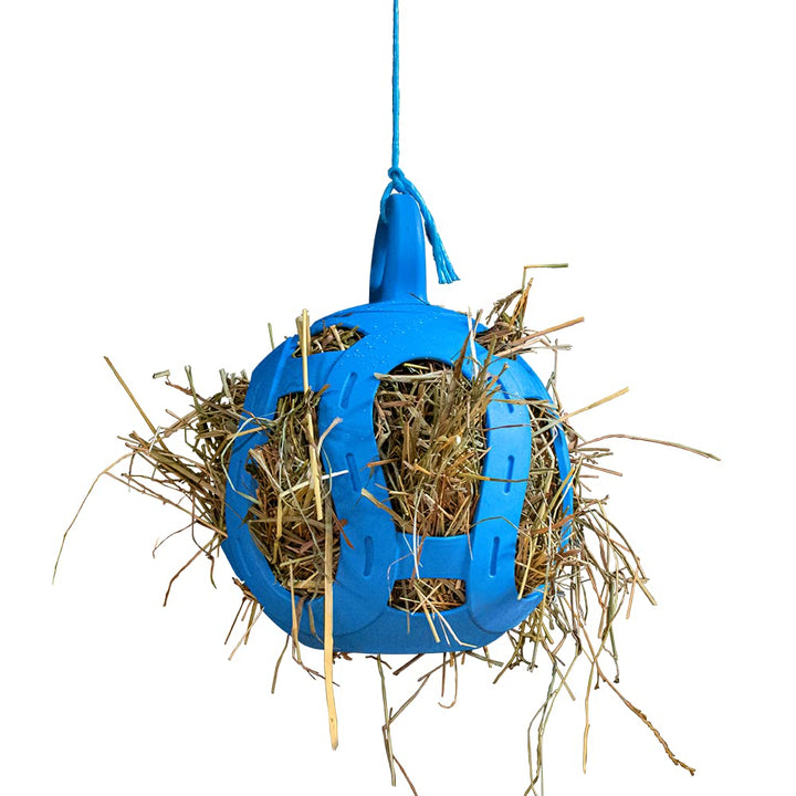 Horsemen's Pride Jolly Hay Ball Stall Toy for Horses, Blue, 8"