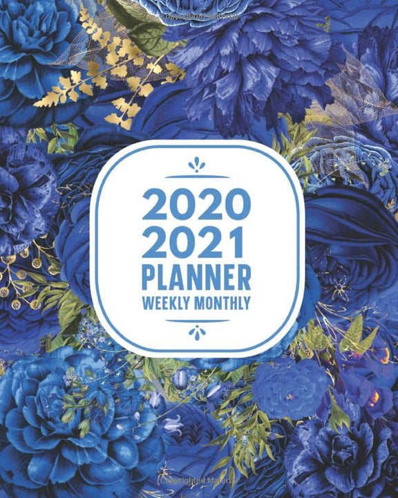 2020-2021 Planner Weekly Monthly: 12 Month Calendar Agenda & Academic Organizer July 2020 - July 2021 Motivational & Inspirational Quotes Blue Floral: Time Management Journal