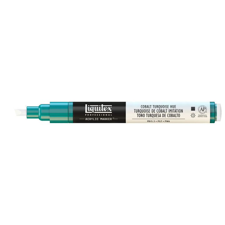 Liquitex Professional Fine Paint Marker, 8mm, Cobalt Turquoise 1 Count (Pack of 1)