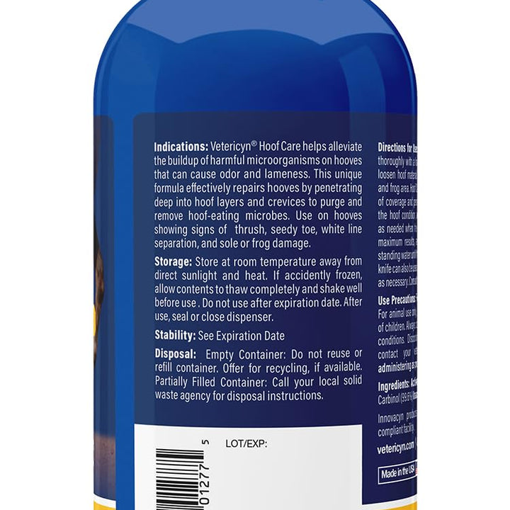 Vetericyn Equine Hoof Care for Sole and Frog Damage Caused by Thrush, White Line Separation, and Seedy Toe – 8 Ounces