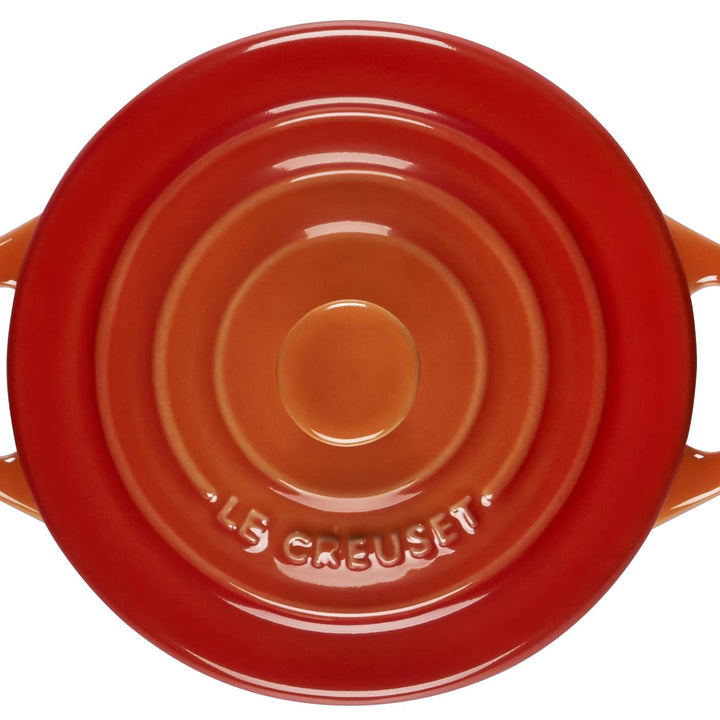 Le Creuset Stoneware Mini Round Cocotte, 8 oz., Flame 8 Oz.