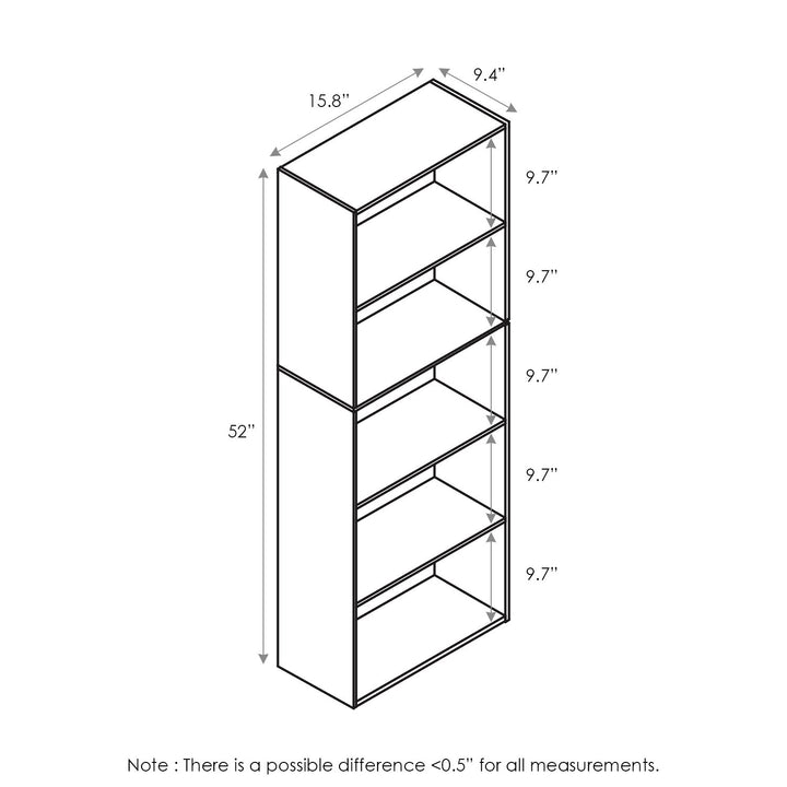 Furinno Pasir 3-Tier Open Shelf Bookcase, White/Green 11003WH/GR 3-Tier Cube