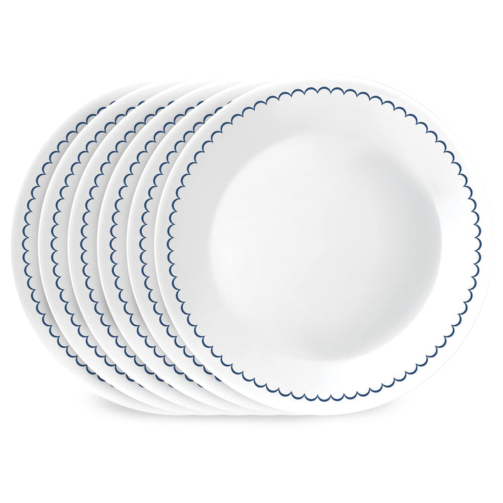 Corelle Global Collection Vitrelle 6-Piece Salad Plates Set, Triple Layer Recycled Glass, Lightweight Eco-Friendly 8-1/2-In Plates Set, Terracotta Dreams