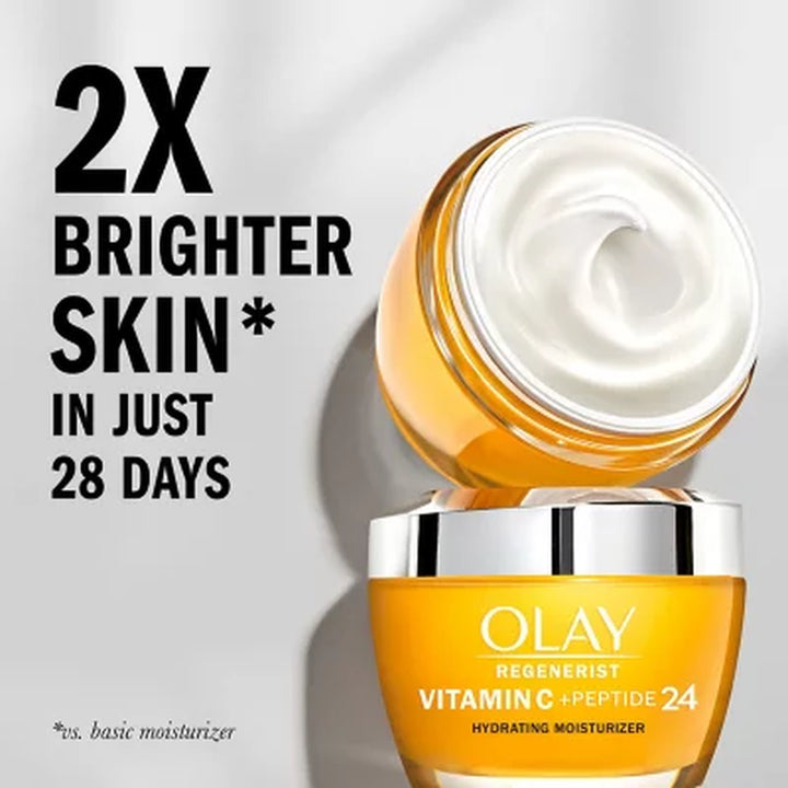 Olay Regenerist Vitamin C + Peptide 24 Face Moisturizer, 1.7 Oz, 2 Pk.