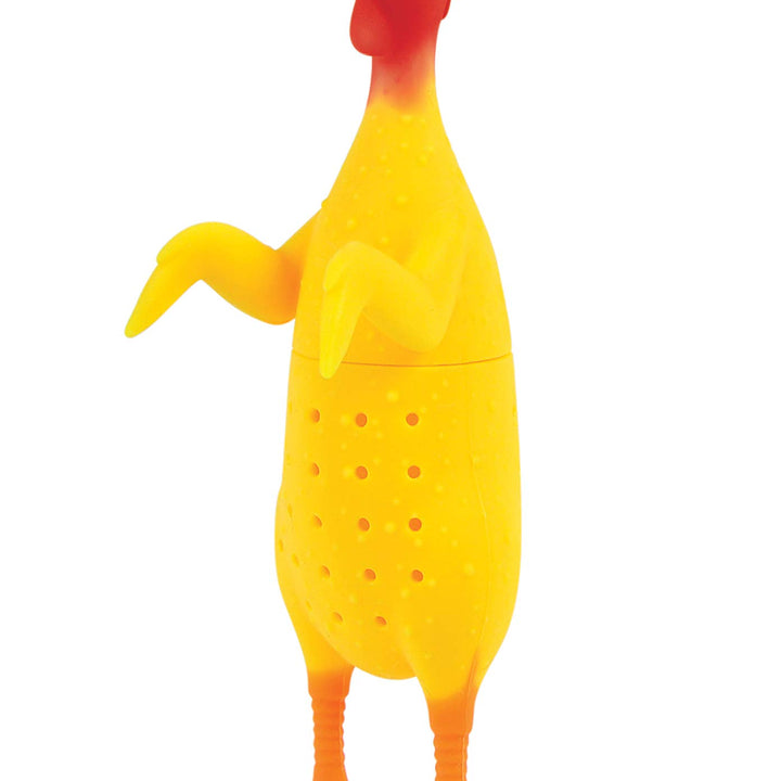 Genuine Fred, COCK-A-DOODLE BREW, Chicken Reusable Silicone Tea Infuser, Yellow, Fun Gift for Tea Lovers, Clever Kitchen Gadget Cockadoodle