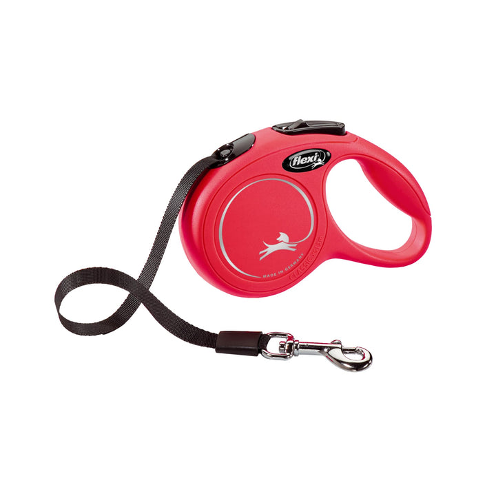 FLEXI New Classic Retractable Dog Leash (Tape), 10 ft, Extra Small, Red, Model Number: CL00T3.250.R Extra Small - 10 ft