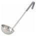 Winco Stainless Steel Ladle with Gray Handle, 12-Ounce 12 Ounce Professional