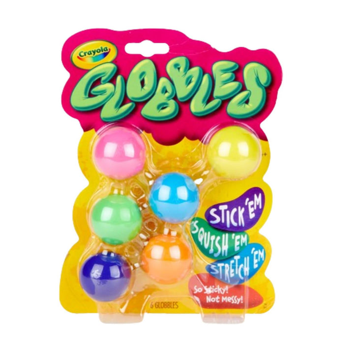 Crayola Globbles Fidget Toy (6ct), Sticky Fidget Balls, Squish Ball, Sensory Toys, Easter Gift, Easter Basket Stuffer for Kids 6 Count (Pack of 1)