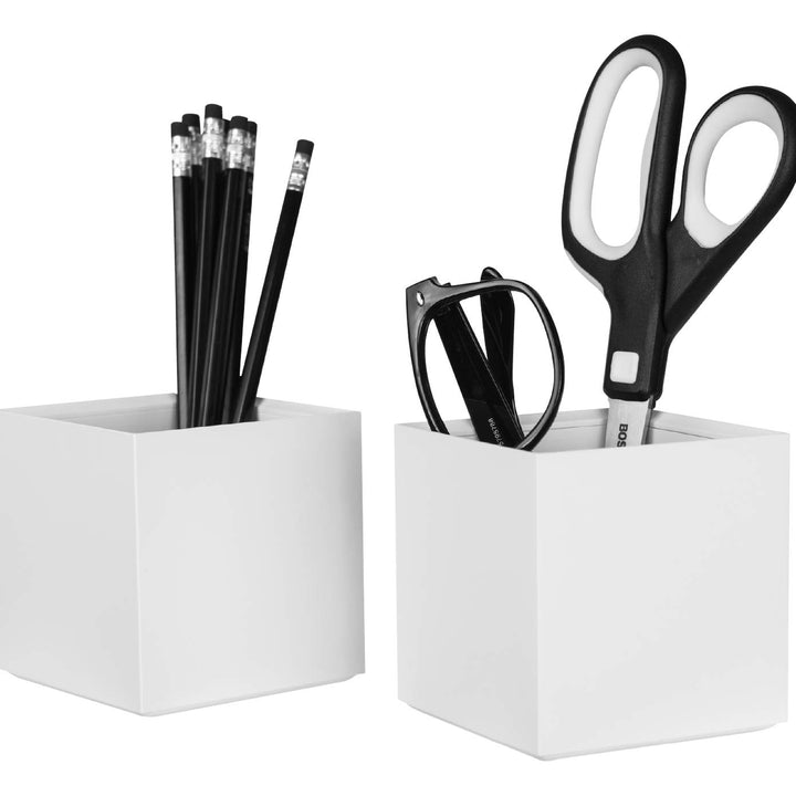 Bostitch Office Konnect Pencil Cup Desk Organizer, Pen Cup, 2-Pack, White Pencil Cup, 2-Pack