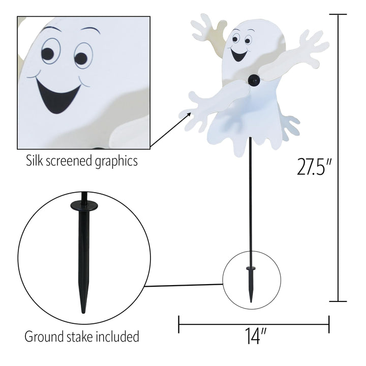 In the Breeze 2561 Ghost Baby Whirligig Spinner-Halloween Garden Decoration