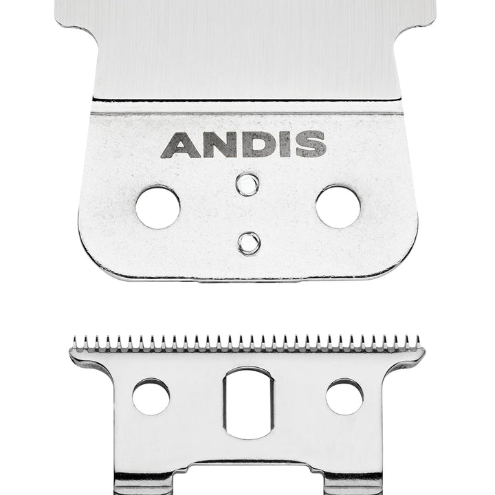 Andis T-Blade Replacement for T-Outliner, GTO, GO, and SLS Trimmers - Close Cutting, Zero Gapped, Silver