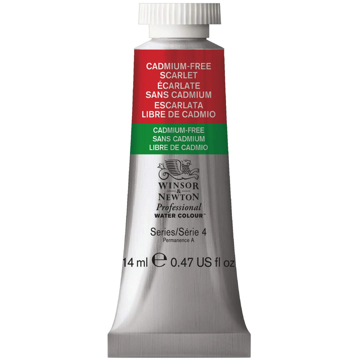 Winsor & Newton Professional Watercolor, 14ml (0.47-oz) Tube, Cadmium-Free Scarlet 0.47-oz Tube