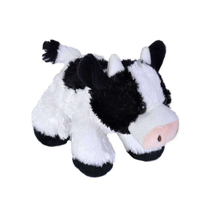 Wild Republic Cow Plush, Stuffed Animal, Plush Toy, Gifts for Kids, Hug’Ems 7 inches Black&white