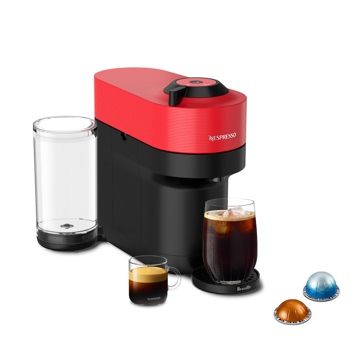 Nespresso Vertuo Pop+ Coffee and Espresso Maker by Breville with Milk Frother, Coconut White Machine + Frother