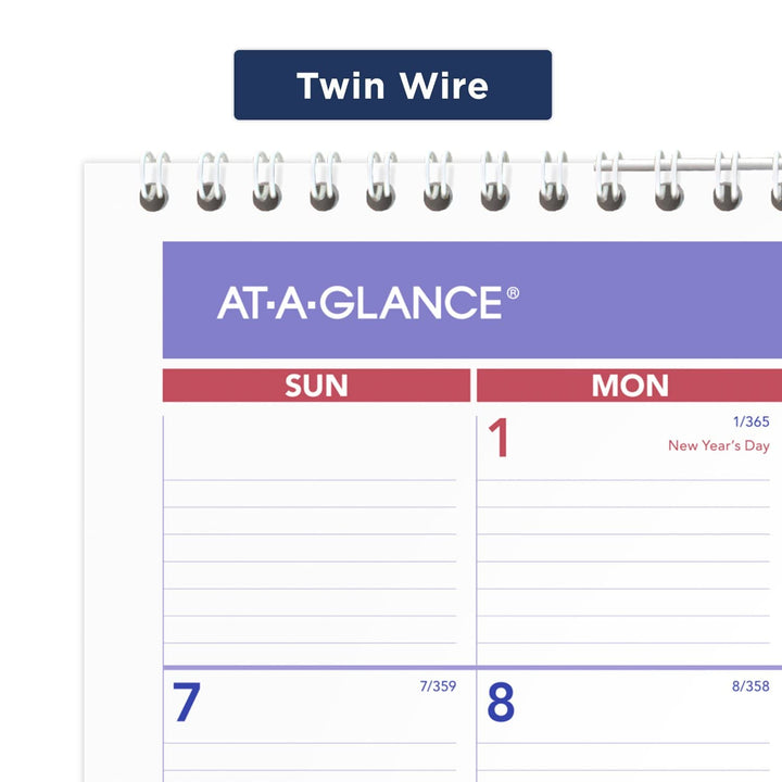 AT-A-GLANCE 2024 Wall Calendar, 15" x 12", Medium Wide, Spiral Bound, Monthly (PM82824) 2024 Old Edition