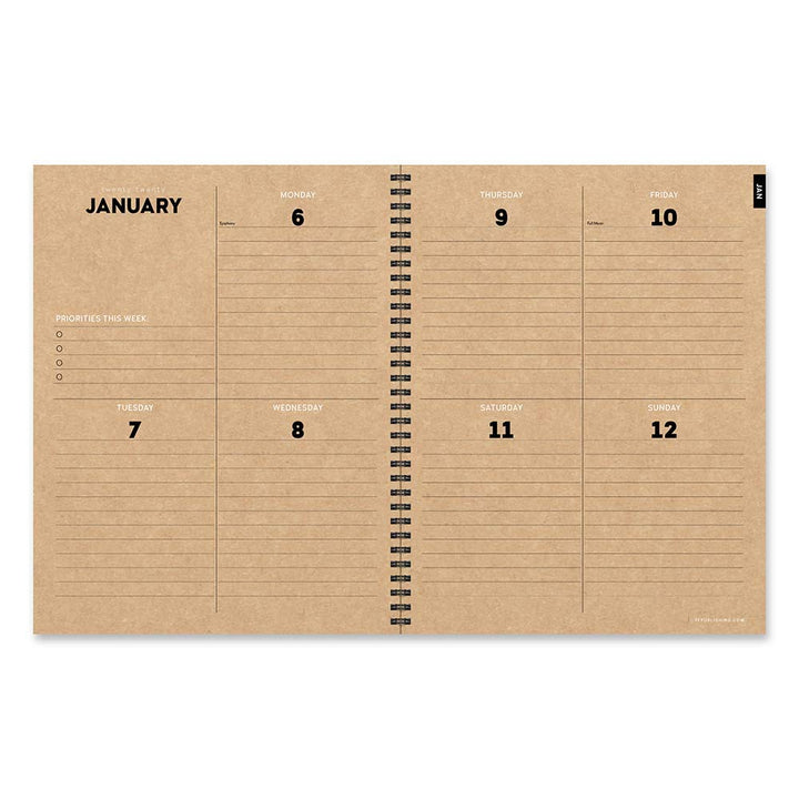 2020 Sketch Leaves Large Weekly Monthly Planner