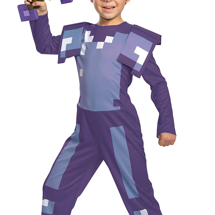 Minecraft Costume, Enchanted Diamond Armor Outfit for Kids, Minecraft Costume Halloween Small (4-6)