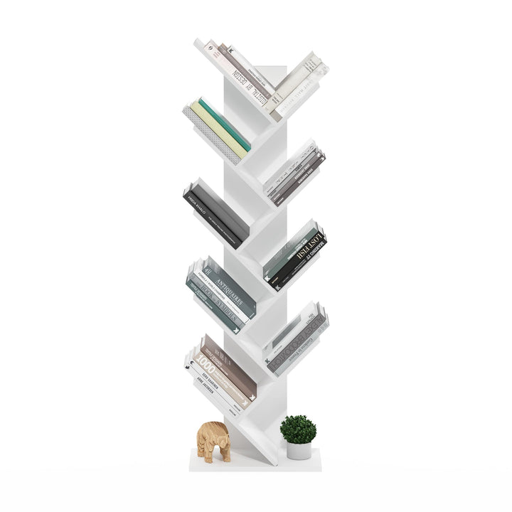 Furinno Pasir 3-Tier Open Shelf Bookcase, White/Green 11003WH/GR 3-Tier Cube