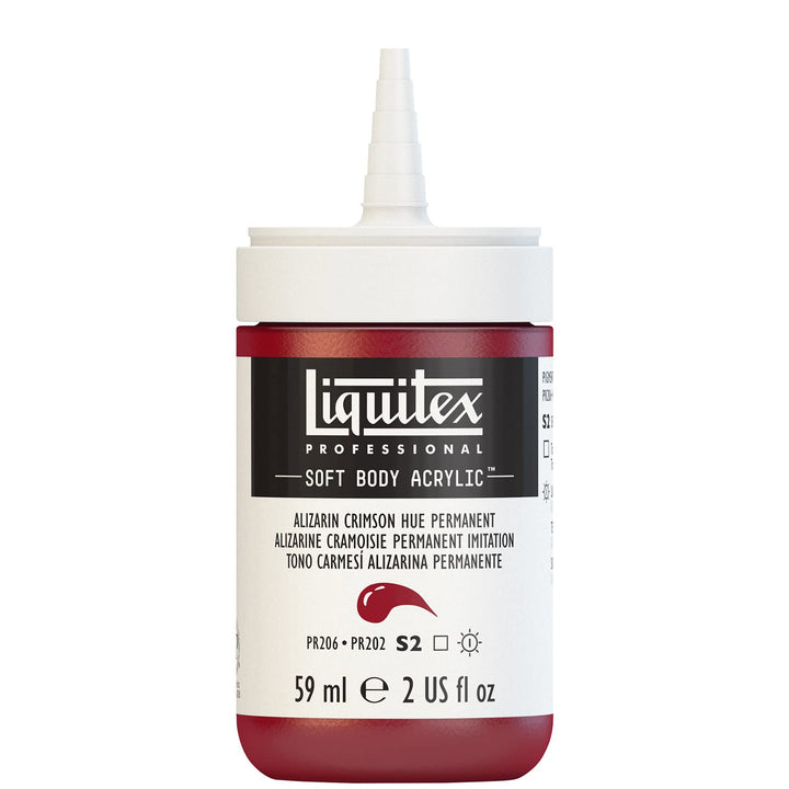 Liquitex Professional Soft Body Acrylic Paint, 59ml (2-oz) Bottle, Alizarin Crimson Hue Permanent 2-oz Bottle