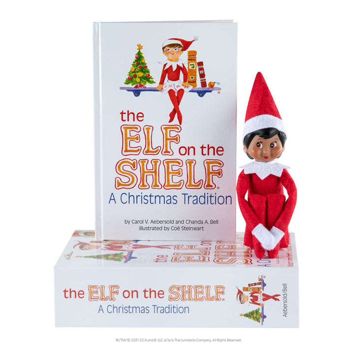 The Elf on the Shelf: A Christmas Tradition - Girl Scout Elf with Brown Eyes - Includes Artfully Illustrated Storybook, Keepsake Box and Official Adoption Certificate Girl Dark