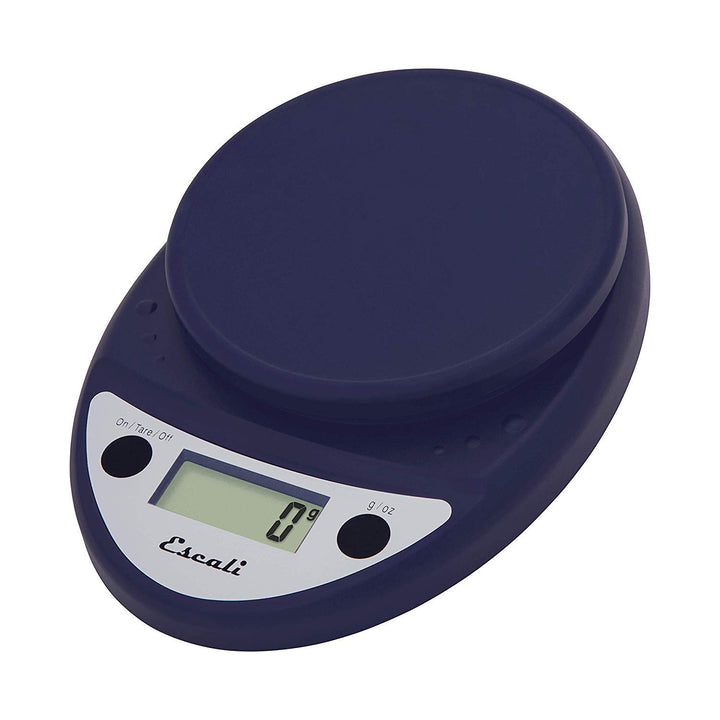 Escali Primo Digital Food Scale Multi-Functional Kitchen Scale and Baking Scale for Precise Weight Measuring and Portion Control, 8.5 x 6 x 1.5 inches, Royal Blue