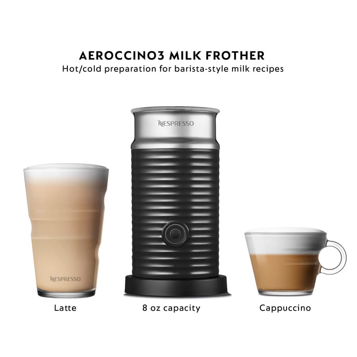 Nespresso Vertuo Pop+ Coffee and Espresso Maker by Breville with Milk Frother, Coconut White Machine + Frother