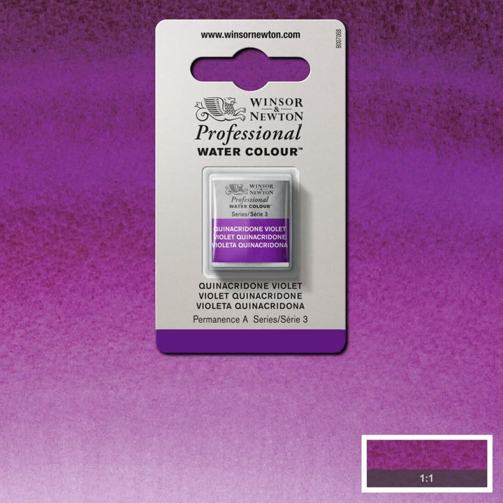 Winsor & Newton Professional Watercolor, Half Pan, Quinacridone Violet