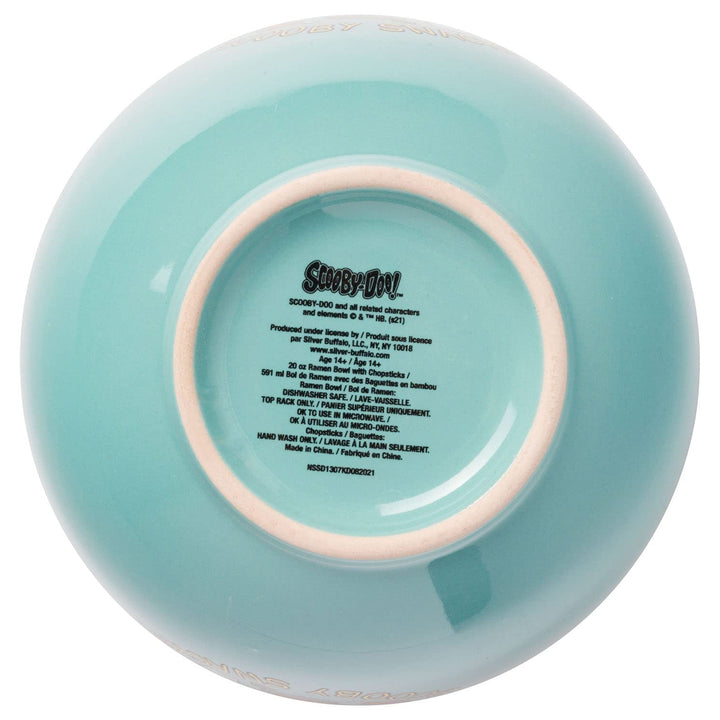 Silver Buffalo Scooby-Doo Scooby Snacks Ceramic Ramen Noodle Rice Bowl with Chopsticks, Microwave Safe, 20 Ounces Scooby Doo Cartoon