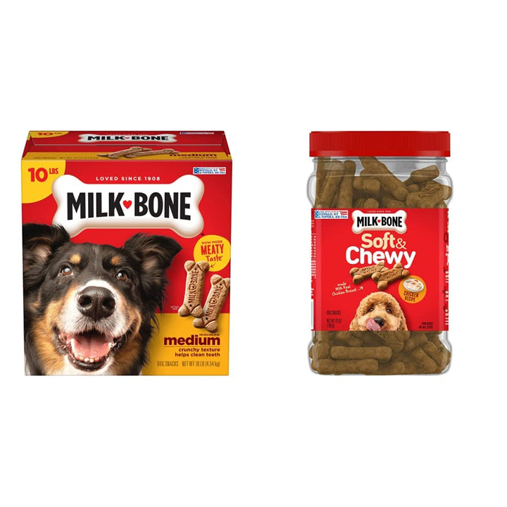 Milk-Bone Original Dog Treats for Medium Dogs, 10 Pound, Crunchy Biscuit Helps Clean Teeth Beef 10 Pound (Pack of 1)