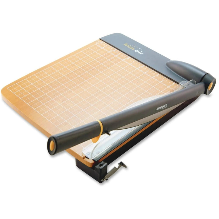 Westcott 18'' TrimAir Wood Guillotine Paper Cutter & Paper Trimmer, 30 Sheet (15108) 18-inch