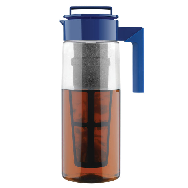 Takeya Premium Quality Iced Tea Maker with Patented Flash Chill Technology Made in the USA, BPA Free, 2 Quart, Blueberry 2 qt