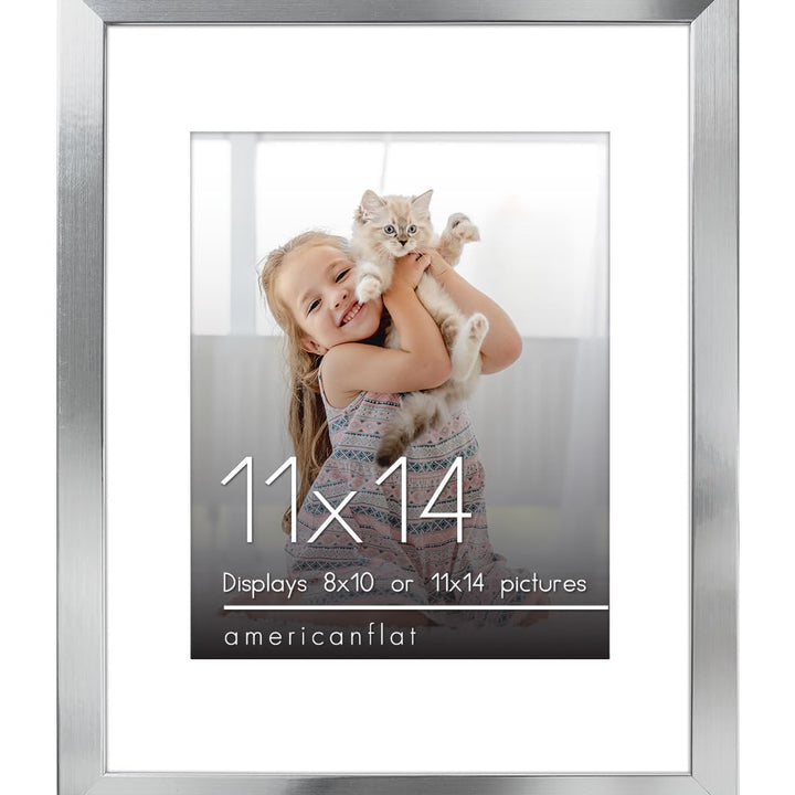 Americanflat 6x8 Picture Frame with Shatter-Resistant Glass - Use as 3x5 Frame with Mat or 6x8 Frame Without Mat - Signature Collection - Photo Frame for Tabletop and Wall Display - White 6x6