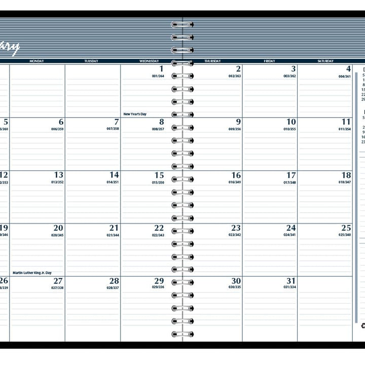 House of Doolittle 2025 Calendar Planner, Monthly, Black Cover, 6.9 x 8.75 Inches, December - January (HOD262602-25) 14-Month, 6.9 x 8.75