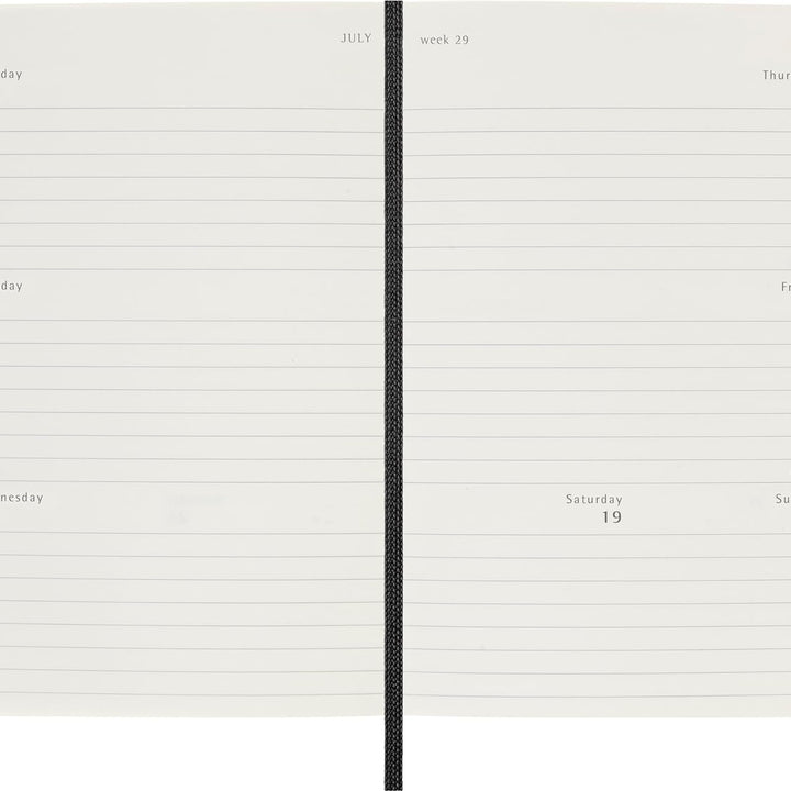 Moleskine Classic 12 Month 2025 Monthly Planner, Soft Cover, XL (7.5" x 9.75"), Black, 128 pages