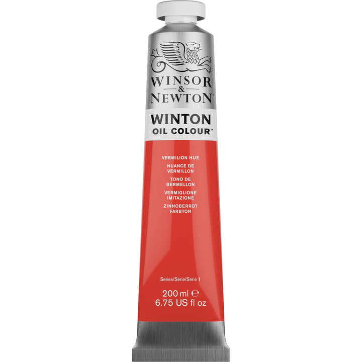 Winsor & Newton Winton Oil Color, 200ml (6.75-oz) Tube, Vermilion Hue 6.75-oz Tube