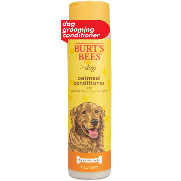 Burt's Bees for Pets Oatmeal Dog Conditioner with Colloidal Oat Flour & Honey - Soothing and Moisturizing Conditioner for Dogs with Dry Skin and Coat, Dog Grooming Supplies, 10 Fl Oz Unscented 10 Fl Oz (Pack of 1)