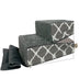 Best Pet Supplies Foldable Pet Stairs Cover for Foam Dog Ramps, Replacement Slip with Non-Slip Step Surface, Plush and Soft Fabric, Provides Paw Traction and Stability - Gray Lattice, 2-Step