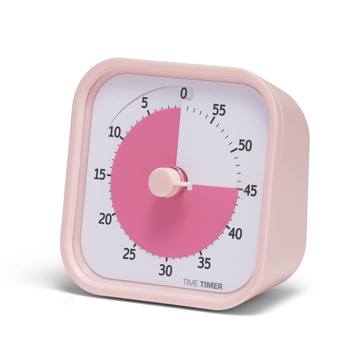 TIME TIMER Home MOD - 60 Minute Kids Visual Timer Home Edition - for Homeschool Supplies Study Tool, Timer for Kids Desk, Office Desk and Meetings with Silent Operation (Peony Pink) Peony Pink