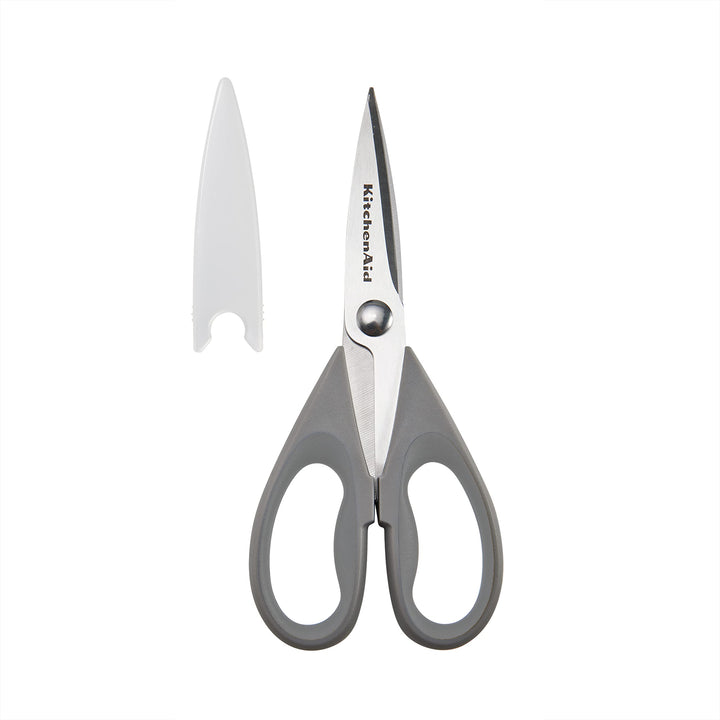 KitchenAid All Purpose Kitchen Shears with Protective Sheath for Everyday use, Dishwasher Safe Stainless Steel Scissors with Comfort Grip, 8.72-Inch, Gray 8.72 Inch