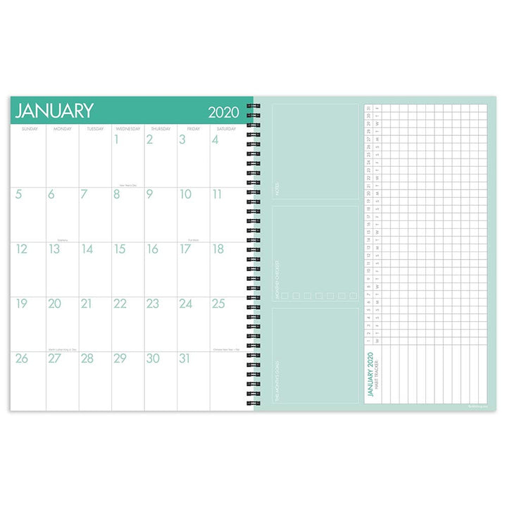 2020 Habit Tracker Large Weekly Monthly Planner