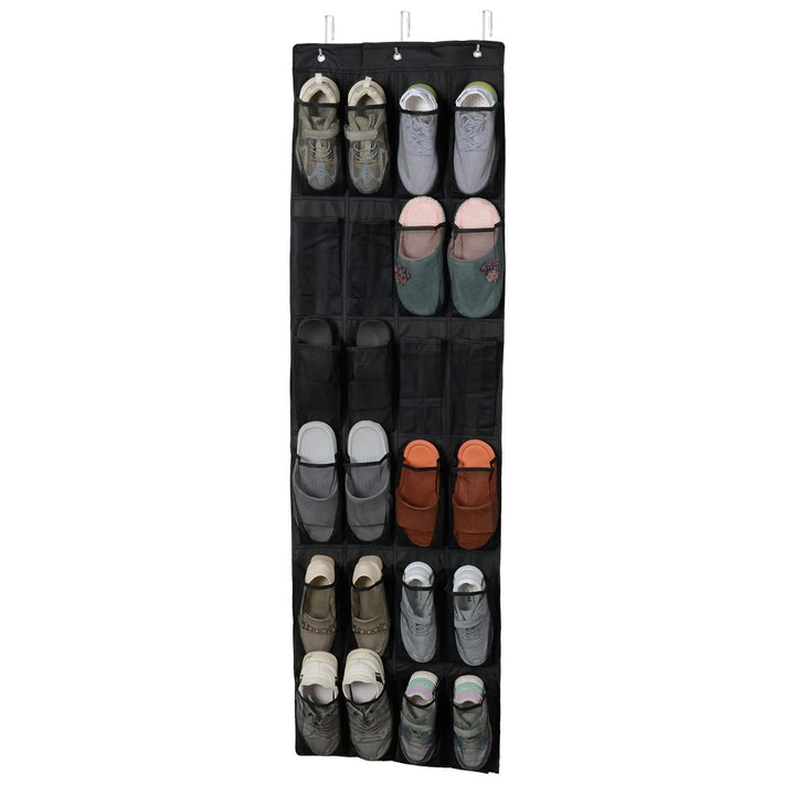 Basics Over the Door Organizer with 24 Pockets - Black