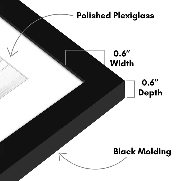 Americanflat 12x16 Picture Frame with Polished Plexiglass - Set of 5 - Use as 8.5x11 Frame with Mat or 12x16 Frame Without Mat - Galleria Collection - Gallery Wall Frame Set for Wall Display - White