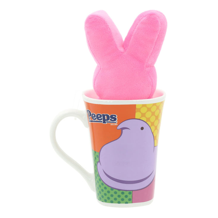 Animal Adventure Peeps Collectible 6" Peeps Plush and Mug GiftsetPink Peep in a 15oz Mug Mug and Plush Pink