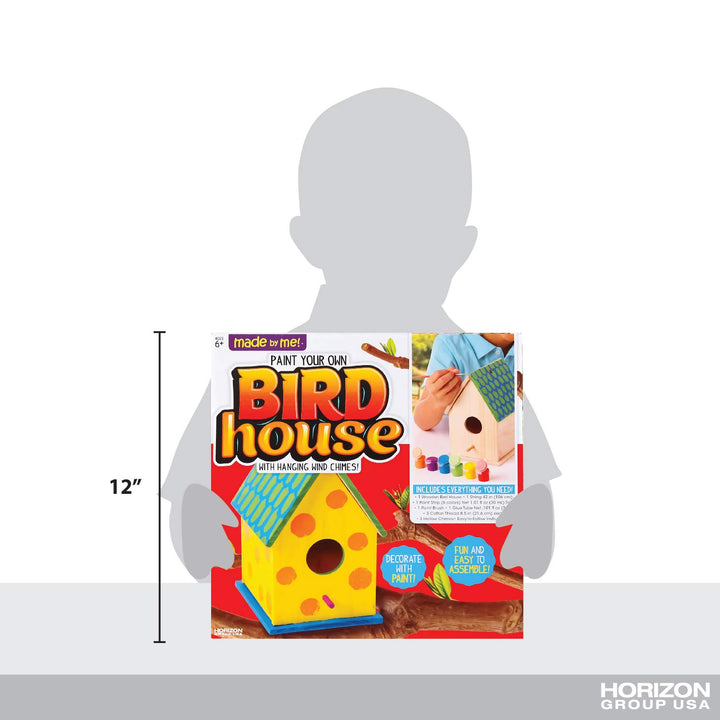 Made By Me Build & Paint Your Own Wooden Bird House, DIY Birdhouse Making For Ages 5, 6, 7, 8, 9, Arts & Crafts Painting Kit For Kids, Great Spring & Summer Craft Activity, Fun Birthday Party Idea