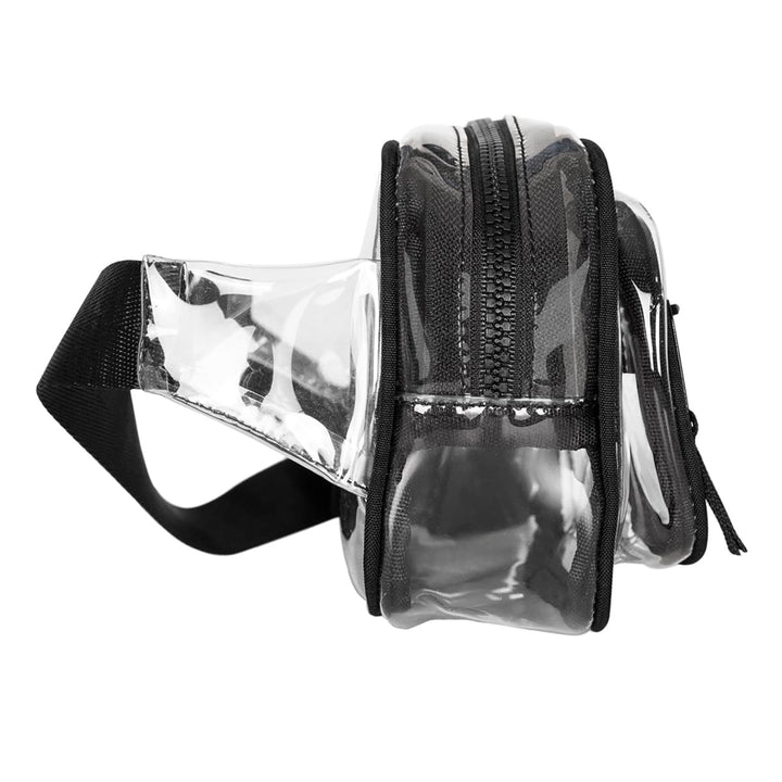 Clear Stadium Concert Festival See-Through Water Resistant Backpack - Luna - Black