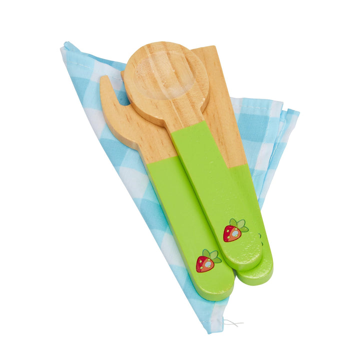 Bluey - Dine in with Bluey Set, 32-Piece Wooden Toy Set with Magic Asparagus, Plates, Utensils & more, Perfect for Role-Play & Imaginative Fun, FSC-certified, Suitable for 3 Years & Up Dine in Set