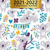 2 Year Pocket Planner 2021-2022: 24-Month Pocket Size Organizer: Two Year Monthly Calendar Agenda. Fluffy Koala Bear Family Pattern.