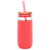 Ello Devon Glass Tumbler with Silicone Sleeve Coral