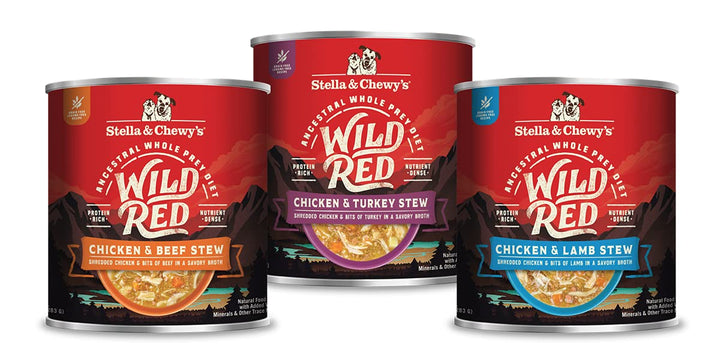 Stella & Chewy's Wild Red Wet Dog Food Variety Pack Stews High Protein Recipes, 10 Ounce (Pack of 3) Variety Pack (1 Can of Each Recipe) 10 Ounce (Pack of 3)